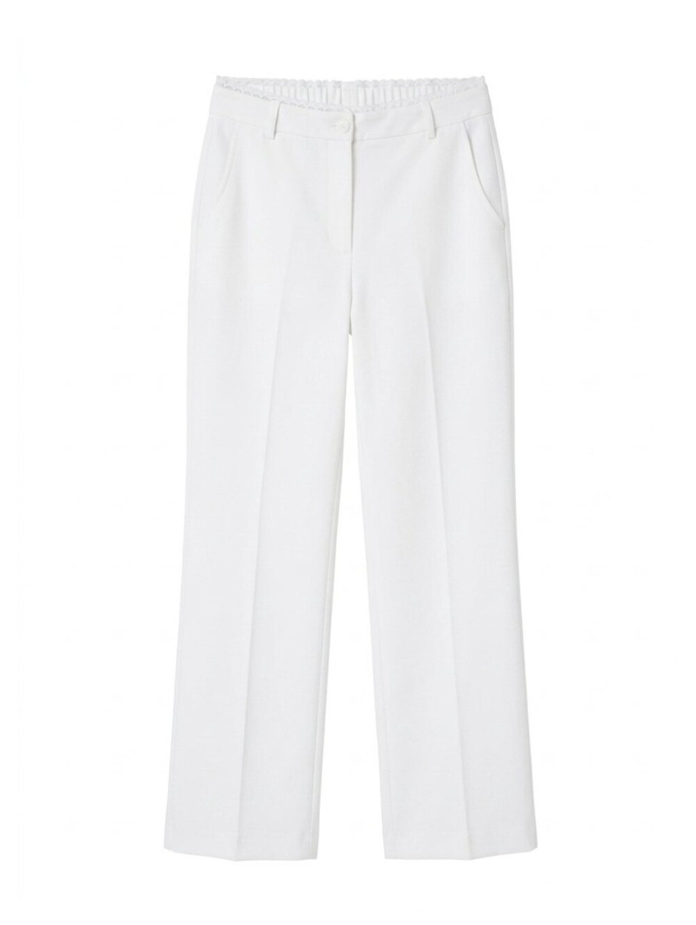 Bright White Women's Pull-On Wide-Leg Pants
